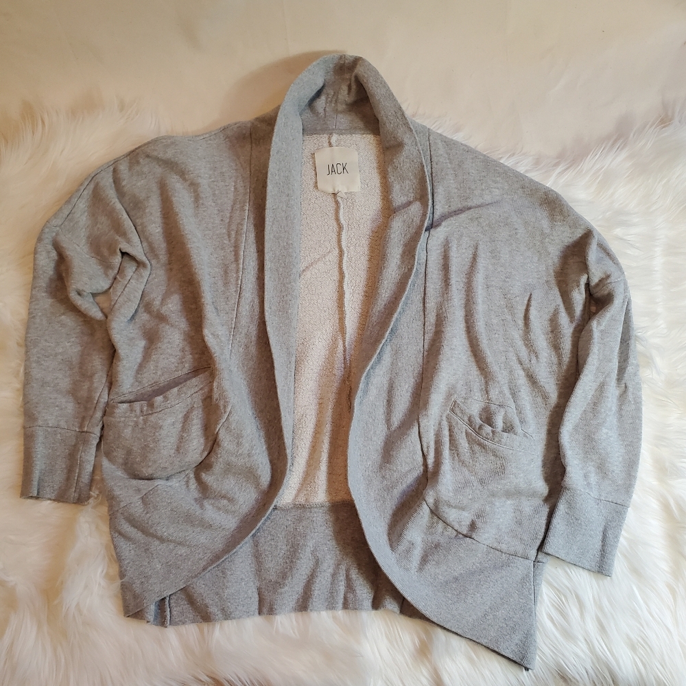 Jack Shawl-Collar Fleece Sweater Cardigan, S